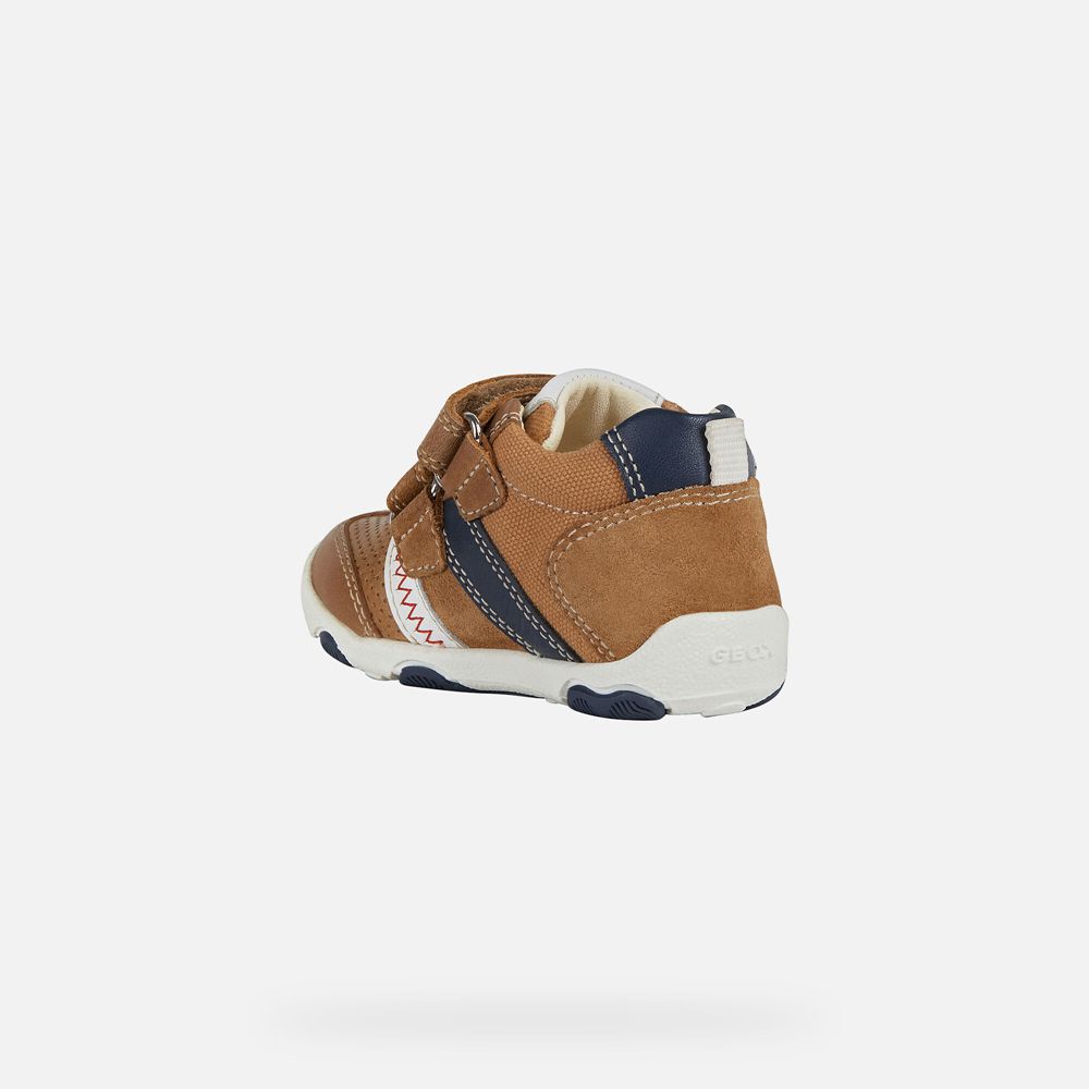 Tenis Geox Bebe Marrom - New Balu Boy - SFCOP8254